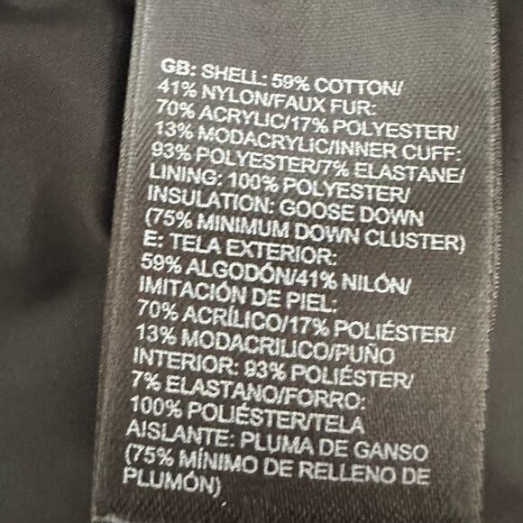 THE NORTH FACE Gotham Hyvent Jacket LARGE Parka Black Removable Faux Fur Hood - Picture 7 of 13